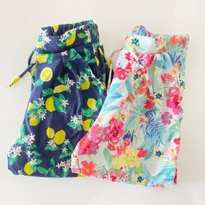 ZARA Girls Floral Lemon Loose Pants